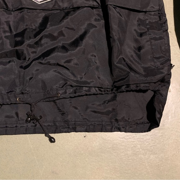 Vintage Ocean Pacific Anorak Windbreaker Jacket Large Black Logo Nylon - Picture 5 of 13